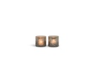 T-Light holder base stonestructure brown luster - glass - Ø 8x15cm - 4/8