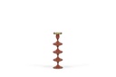 Enamel candleholder for Ø8,6 - metal - enamel terracotta - big Ø10,5x38cm - p1/4