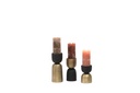 Candleholder for Ø7 - aluminium - black/gold - small Ø9,5x15cm - p2/12
