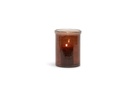 Thick vase hammered with lip shiny brown - Ø 23x29cm - 1/4