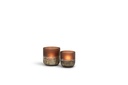 Vase rounded half silver half brown set of 2 - Ø14x14cm - Ø12x12cm - 1set / 2sets