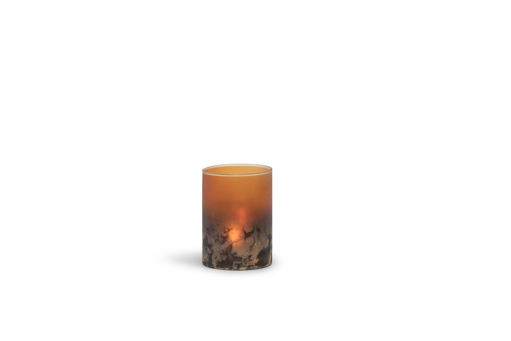 Vase half silver half orange big - Ø14x20cm - 1/8