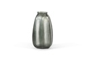 Vase with vertical flat cutting - grey/clear - big - 22x20x40cm - 1/1