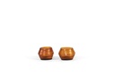T-Light holder oval with plane cutting amber medium - Ø11,5x9,5x8cm - 4/16