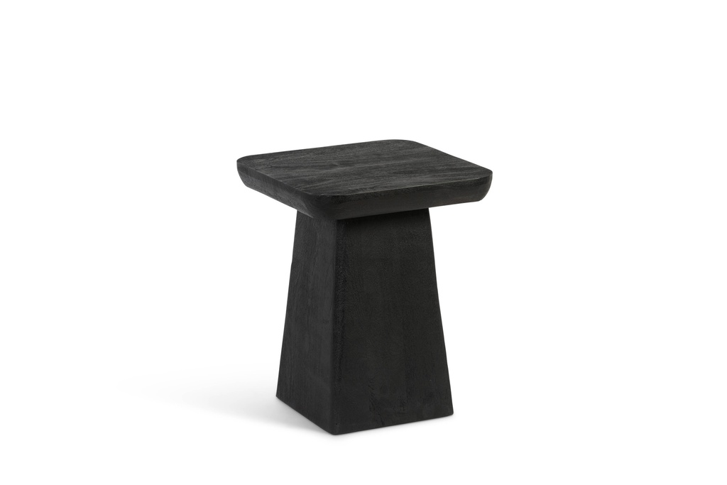 Brushed square table - mango wood - black - 41x41x49cm - p/1/1