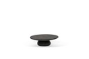 Plate on stand - acacia - black - Ø25x7,5cm - p1/4
