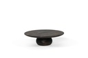 Plate on stand - acacia - black - Ø35x11cm - p1/4