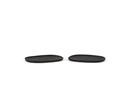 Organic plate - acacia - black - 27x20x1,5cm - p2/4