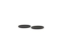 Wooden coaster - acacia - black - Ø18cm - p4/16