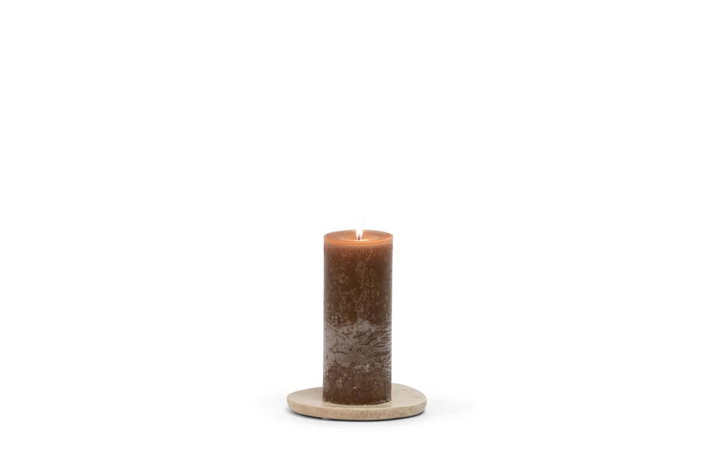 Travertine plate - travertine - beige - 16,5x15x1,4cm - p/1/10