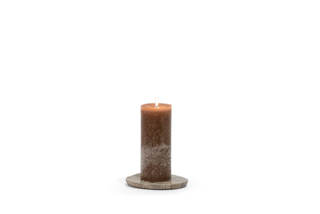 Travertine plate - travertine - grey - 16,5x15x1,4cm - p/1/10