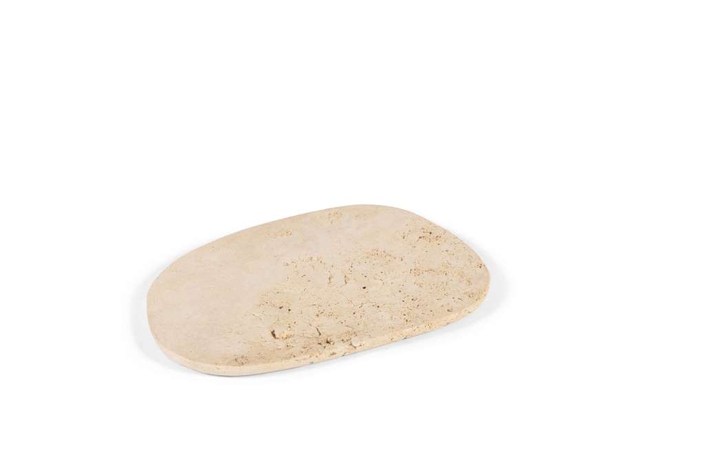 Travertine plate - travertine - beige - 38x26x1,4cm - p/1/3