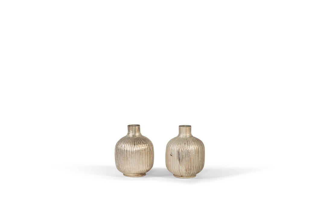 Vase silver gold - Ø13,5 x 16,5cm - p 2/12