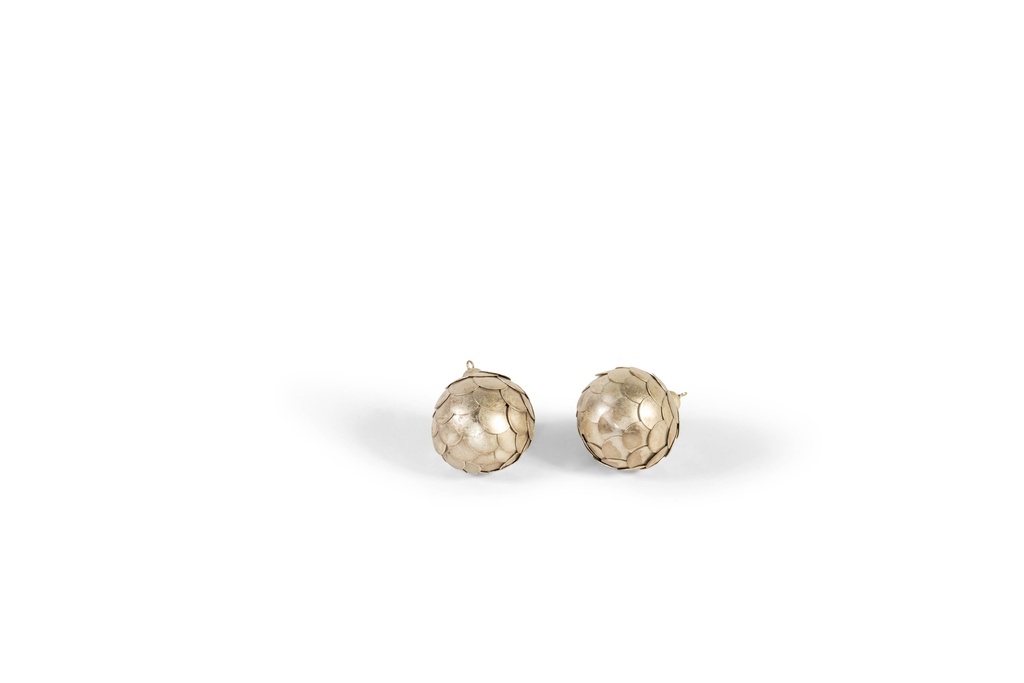 Hanging ball silver gold crackle medium - Ø8cm - p 4/96