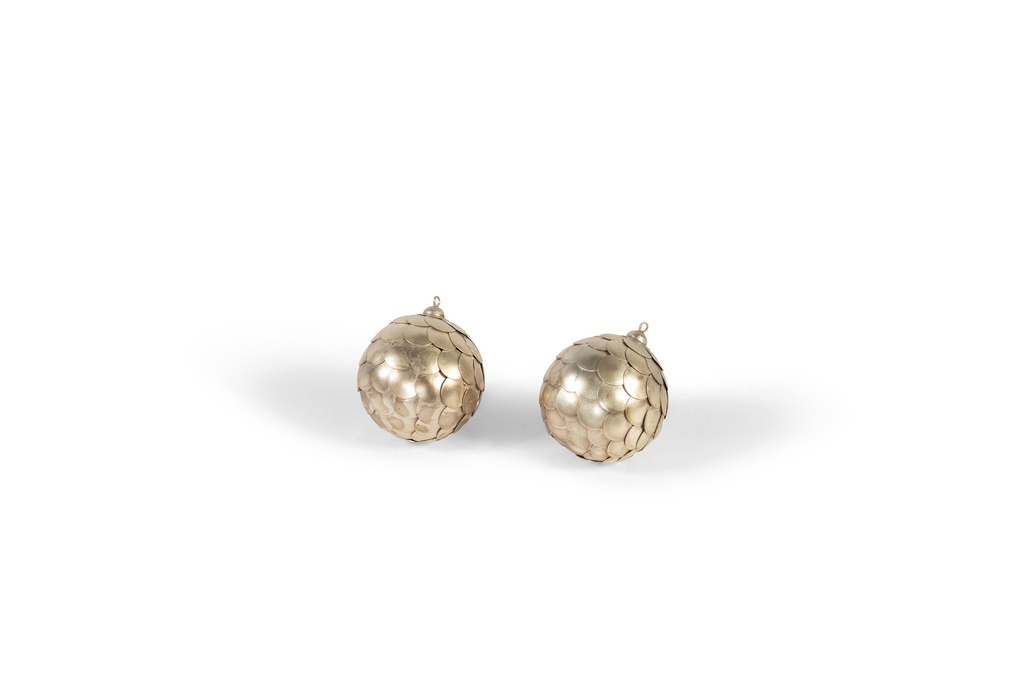 Hanging ball silver gold crackle large - Ø10cm - p 4/48