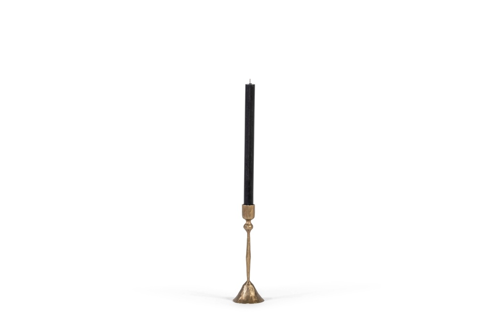 Handforged taperholder - iron - brass antique - small - H 21 - 2/20