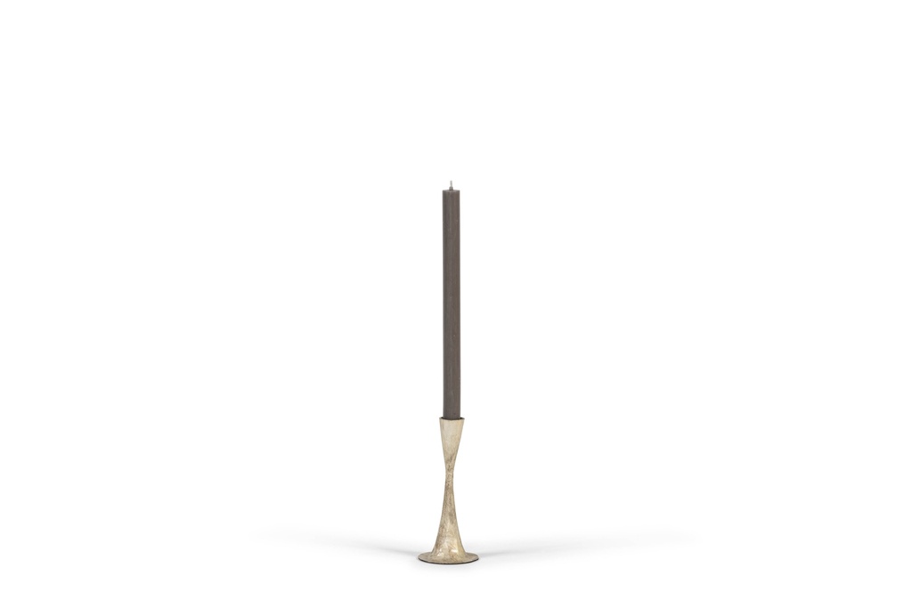 Handforged taperholder silver gold crackled small- Ø7x17cm- p2/48