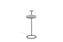 Sidetable bronze with travertine tabletop - iron and travertine marble - Ø25x65 - 1/1