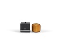 Scented candle square rounded gold vase vertical cutting - Ø 11,5x12,5cm - 2 - int. cot. - p/4