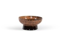 Bowl salmon brown glazed - terracotta - Ø 37x18cm - p/2
