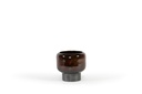 Flowerpot bordeaux reactif glazed - terracotta - Ø 25x25cm - p/2
