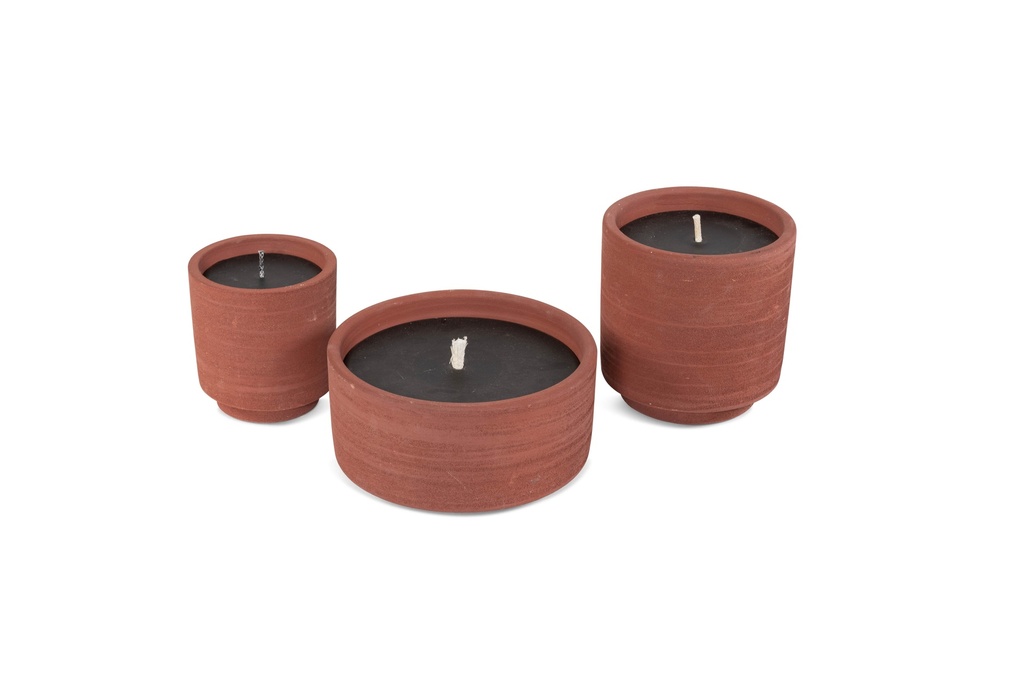 Round red terracotta pot - Ø 18 x 10cm - 1 - ext. cot. - p/8
