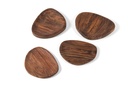 Wooden organic plate natural oiled set of 2 small + 2 big - 21x17x1.5 / 25x20x2.5cm - p 1/8