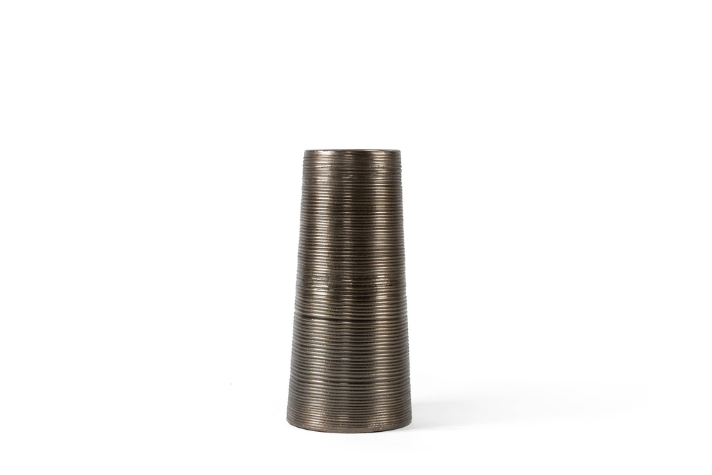 Planter cilindrical ribbed - small -Ø36x77cm - p/1