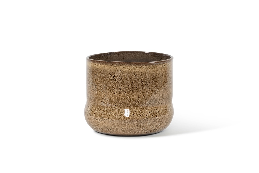 Flowerpot cream brown spotted glazed big - Ø28 x 28cm - p 1/1