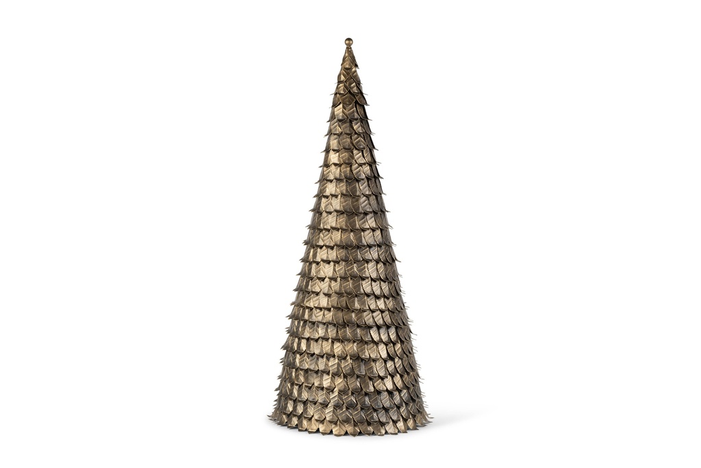 Large X-mas Tree bronze leaves - Powder coat - Iron - Ø37x86cm - p 1