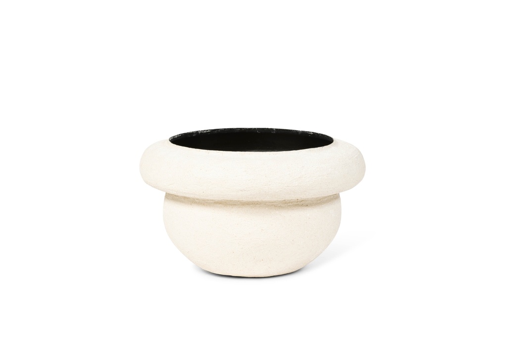 Planter rounded border clay white - small - Ø63x37cm - p 1/1