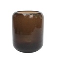 Mouthblown vase smoke shiny - small - Ø14x17cm - p/1/8