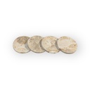 Coaster round marble - set of 4 - Ø10x1cm - p/4/36
