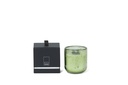Scented candle in bubble glass green with colored wax - Ø 9 x 10 cm - 1 int. cot. - p/6
