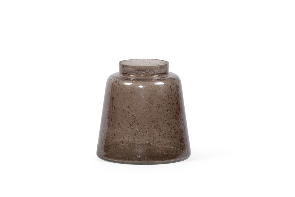 Vase stone finish sprayed smoke large  - Ø20x 20cm - p 1 