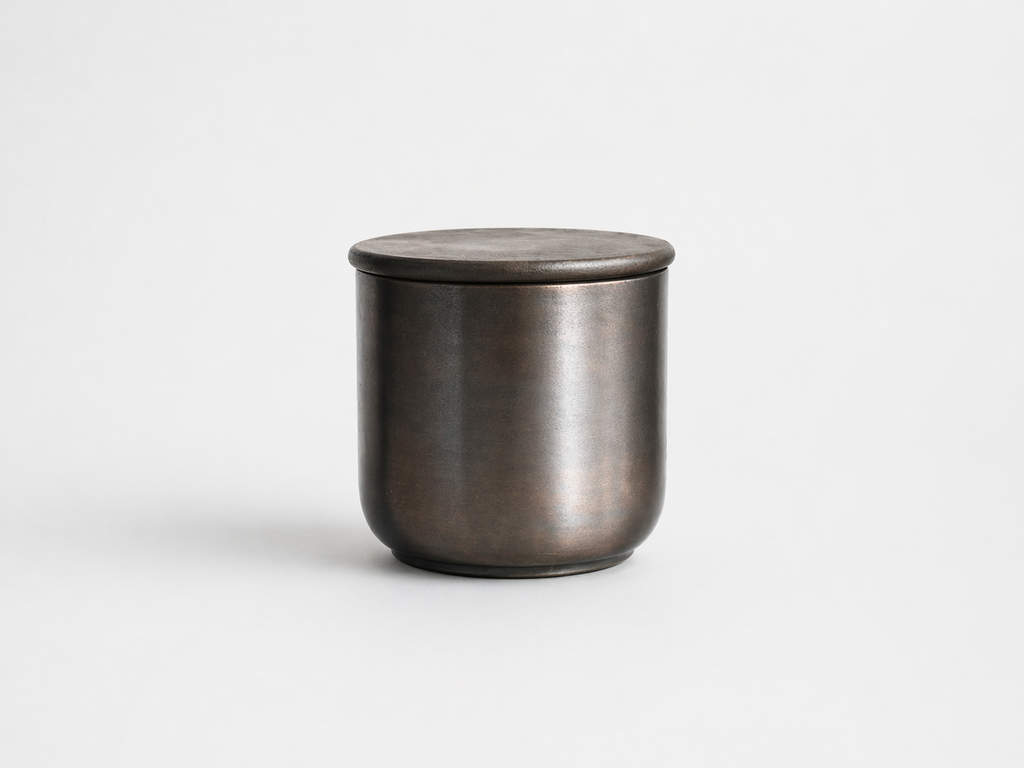 Votive walnut with copper antique cover - Ø9 x8 cm - p 2/24
